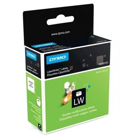 Dymo Etiquetas Cuadradas Multiuso 25x25mm, 750 unidades